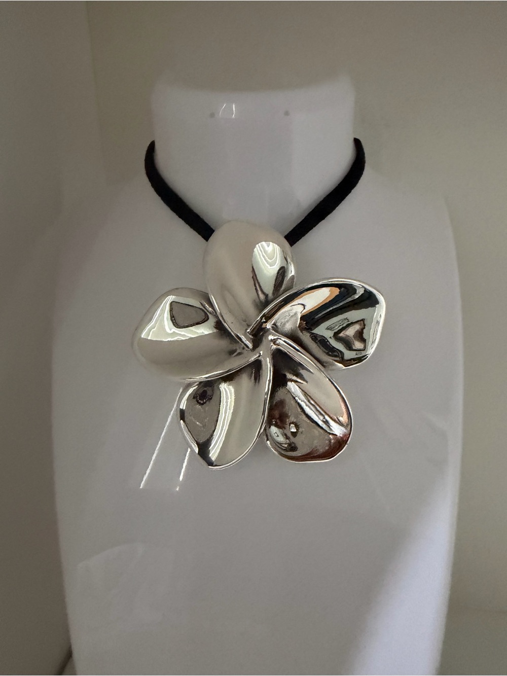 Huge Sterling Silver 925 Floral Pendant “only” cord not included.
